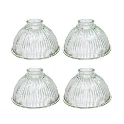 4-3/4 in. Clear Ribbed Dome Shaped Ceiling Fan Replacement Glass Shade (4-Pack) by ASPEN Creative CORPORATION:Aspen Creative Corporation