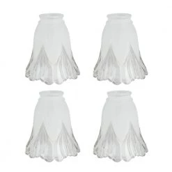 5-1/4 in. Clear and Frosted Ceiling Fan Replacement Glass Shade (4-Pack) by ASPEN Creative CORPORATION:Aspen Creative Corporation