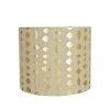 12 in. x 10 in. Beige and Gold Print Drum/Cylinder Lamp Shade by ASPEN Creative CORPORATION:Aspen Creative Corporation