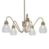 Newbury 5-Light Modern Brass Gold Chandelier with Clear Glass Shades by Uolfin