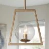 Modern Brass Gold Geometric Pendant Light, Naomi 1-Light Industrial Island Dining Room Pendant Light by Uolfin
