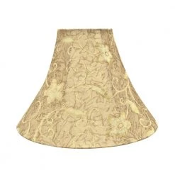 16 in. x 12 in. Brown and Floral Pattern Bell Lamp Shade by ASPEN Creative CORPORATION:Aspen Creative Corporation