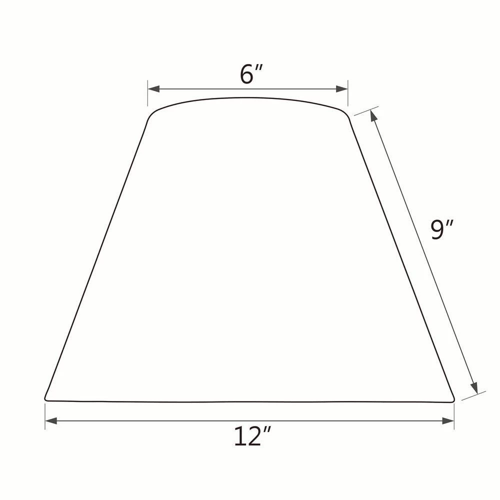 12 in. x 9 in. Burnt Orange Hardback Empire Lamp Shade by ASPEN Creative CORPORATION:Aspen Creative Corporation - Image 5