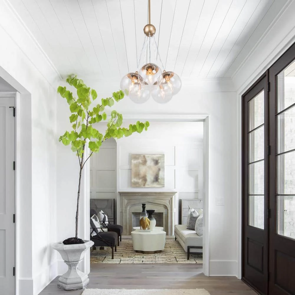 Rose Gold Globe Island Chandelier Bubble 5-Light Modern Cluster Pendant Light with Clear Glass Shades by Uolfin - Image 7