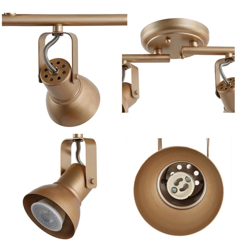 Modern Ceiling Light Head-rotatable 2.4 ft. Iros 4-Light Champagne Gold LED Track Light by Uolfin - Image 6