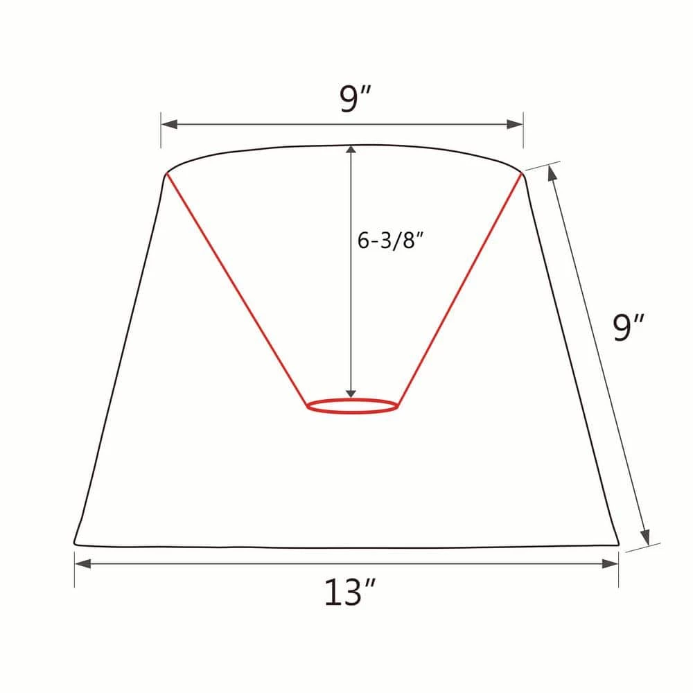 13 in. x 9 in. Dark Brown Hardback Empire Lamp Shade by ASPEN Creative CORPORATION:Aspen Creative Corporation - Image 6