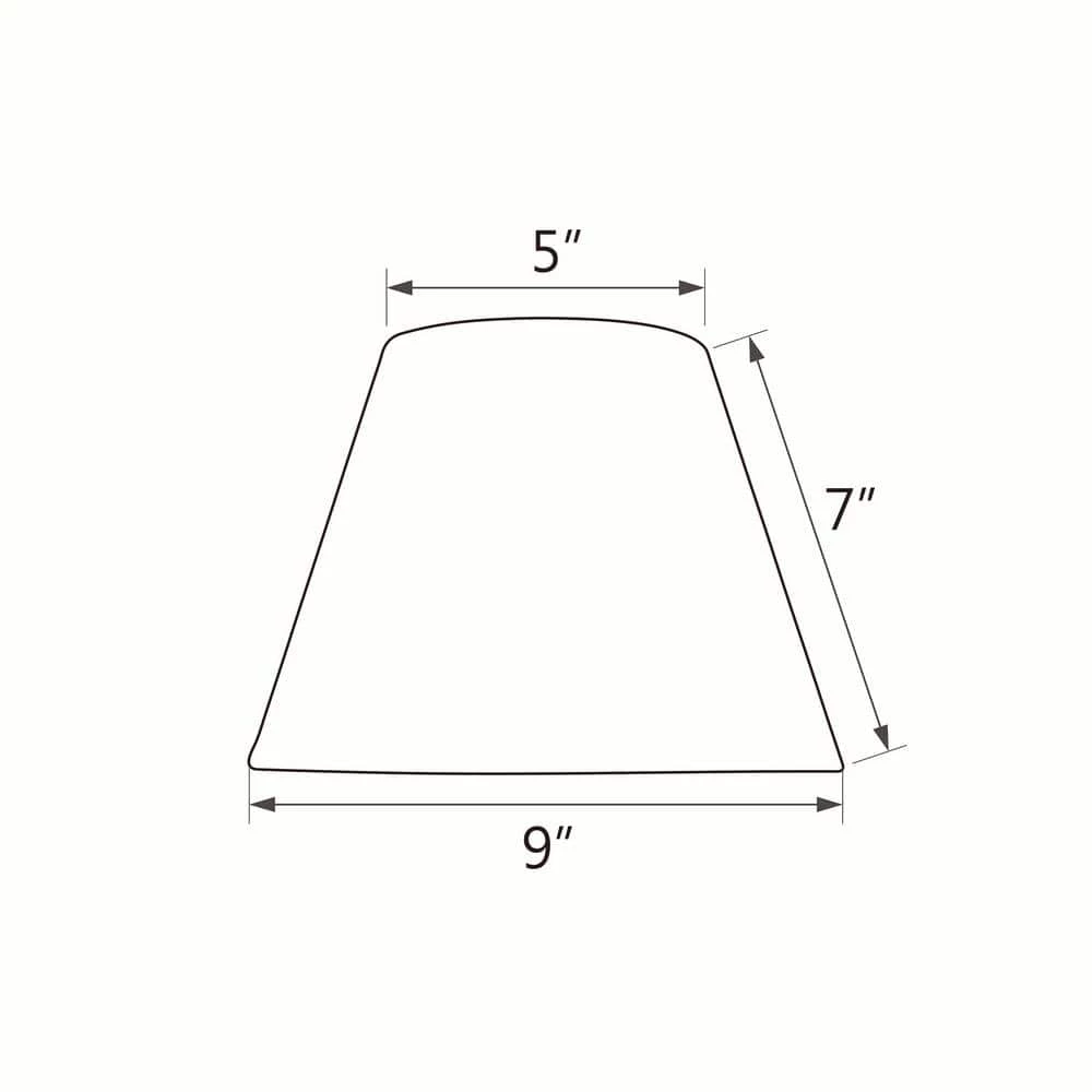 9 in. x 7 in. Flaxen Hardback Empire Lamp Shade by ASPEN Creative CORPORATION:Aspen Creative Corporation - Image 4