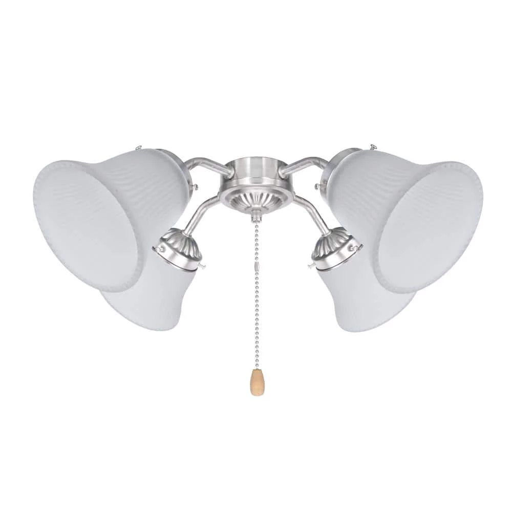 4-1/2 in. Frosted Ribbed Bell-Shaped Ceiling Fan Replacement Glass Shade (4-Pack) by ASPEN Creative CORPORATION:Aspen Creative Corporation - Image 3