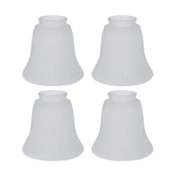 4-1/2 in. Frosted Ribbed Bell-Shaped Ceiling Fan Replacement Glass Shade (4-Pack) by ASPEN Creative CORPORATION:Aspen Creative Corporation