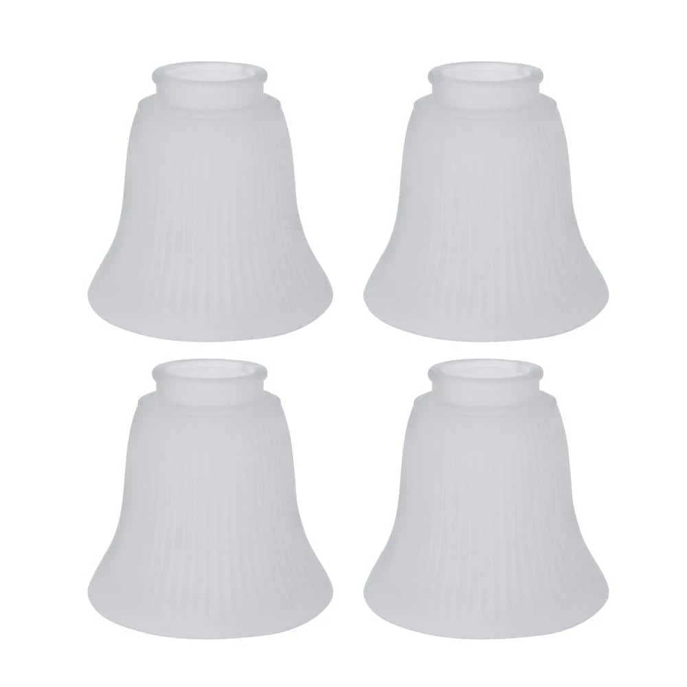 4-1/2 in. Frosted Ribbed Bell-Shaped Ceiling Fan Replacement Glass Shade (4-Pack) by ASPEN Creative CORPORATION:Aspen Creative Corporation