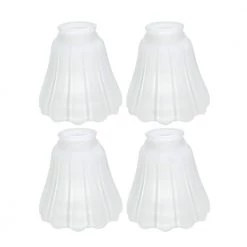 4-3/4 in. Frosted Ribbed Bell Shaped Ceiling Fan Replacement Glass Shade (4-Pack) by ASPEN Creative CORPORATION:Aspen Creative Corporation