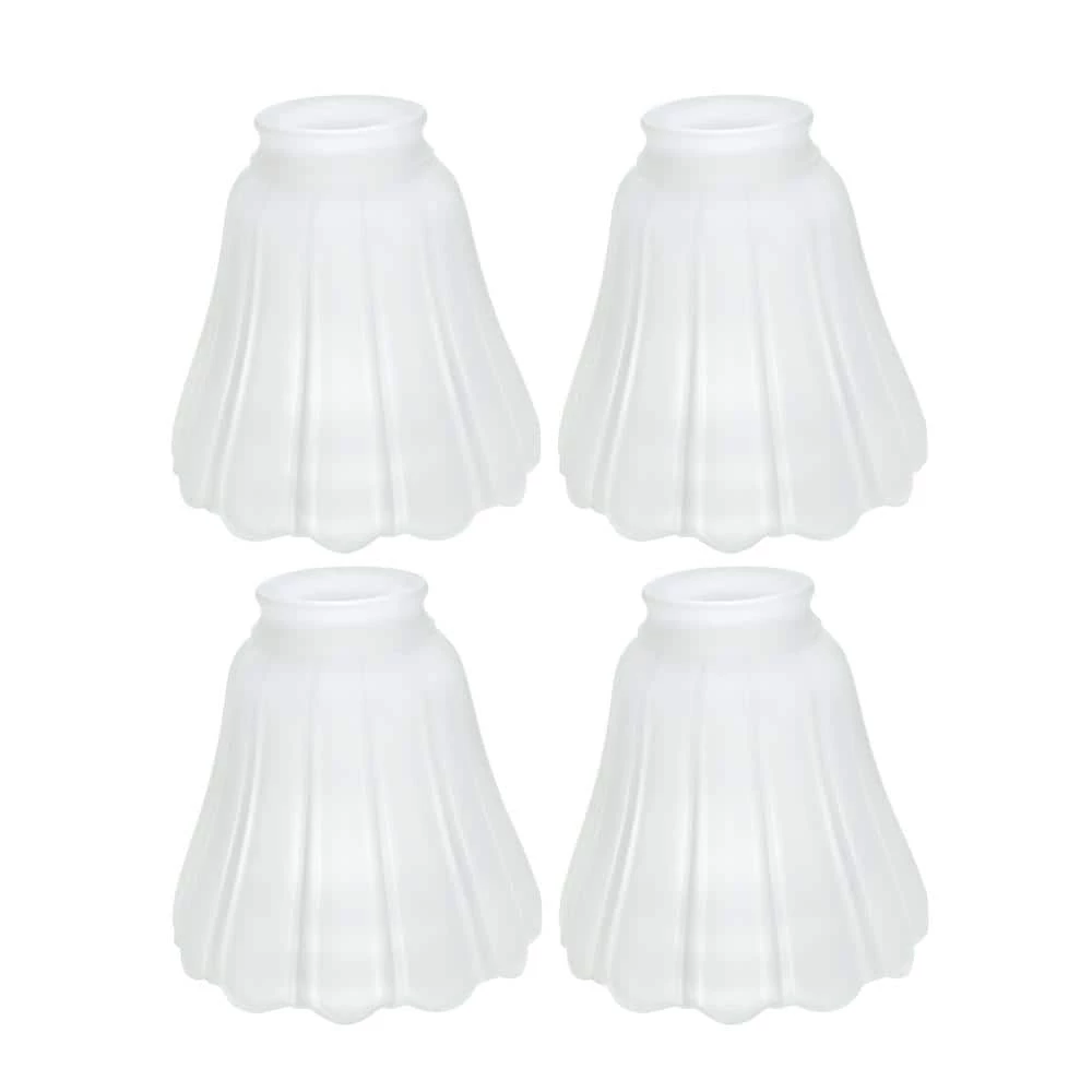 4-3/4 in. Frosted Ribbed Bell Shaped Ceiling Fan Replacement Glass Shade (4-Pack) by ASPEN Creative CORPORATION:Aspen Creative Corporation