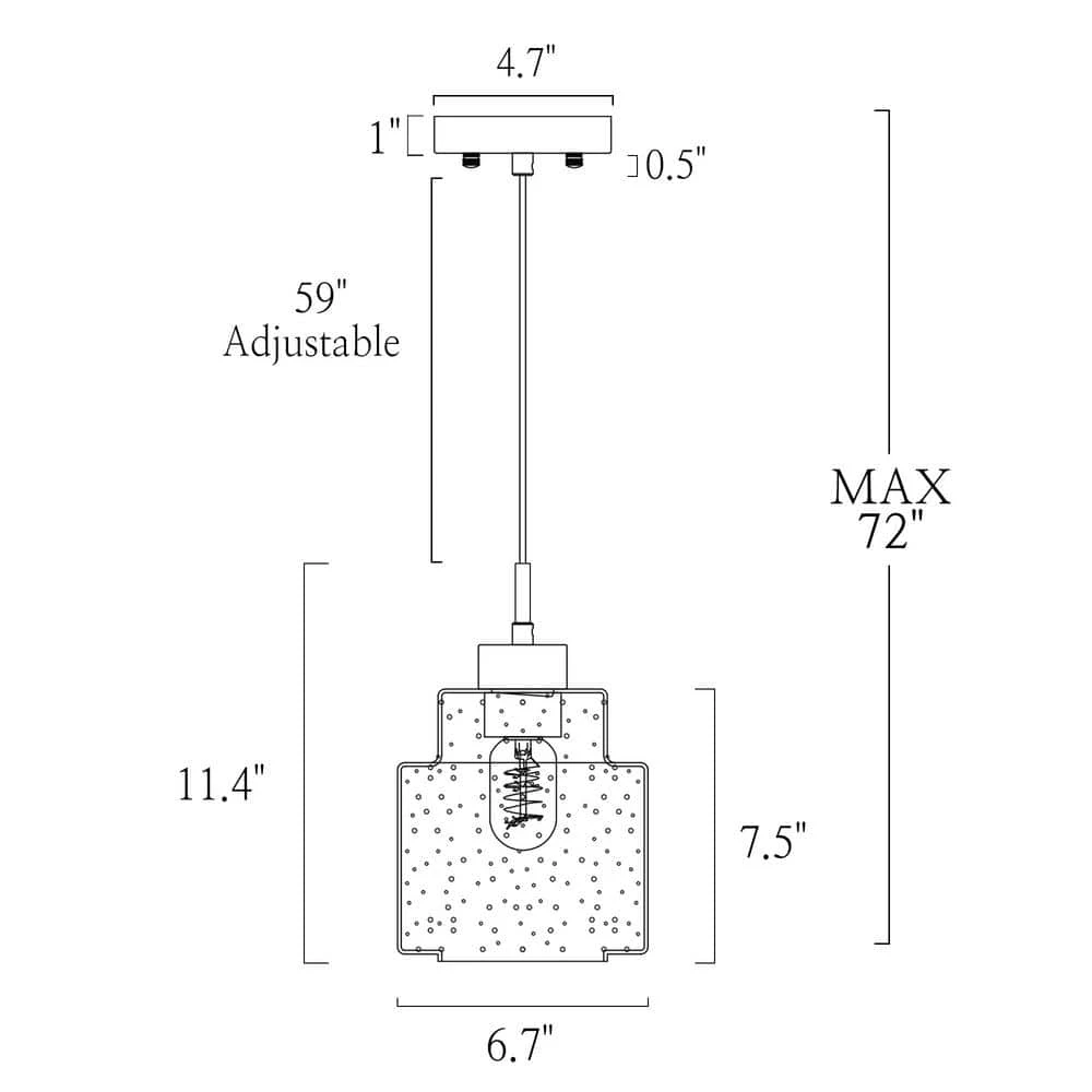 Modern Gold Bedroom Pendant Light, 1-Light Black Dining Room Island Hanging Pendant Light with Raindrops Glass Shade by Uolfin - Image 5