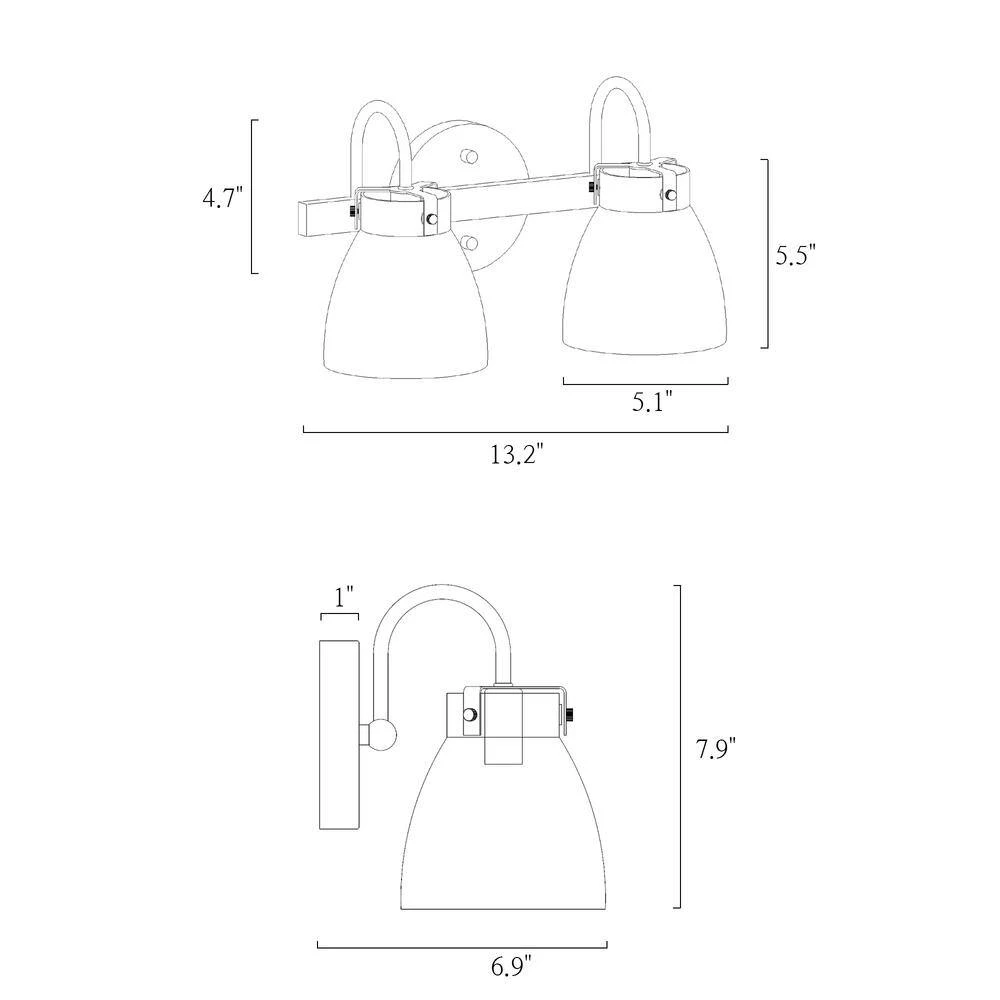 Modern Bathroom Vanity Light, 2-Light Gold and Black Wall Sconce with Clear Glass Shades by Uolfin - Image 4