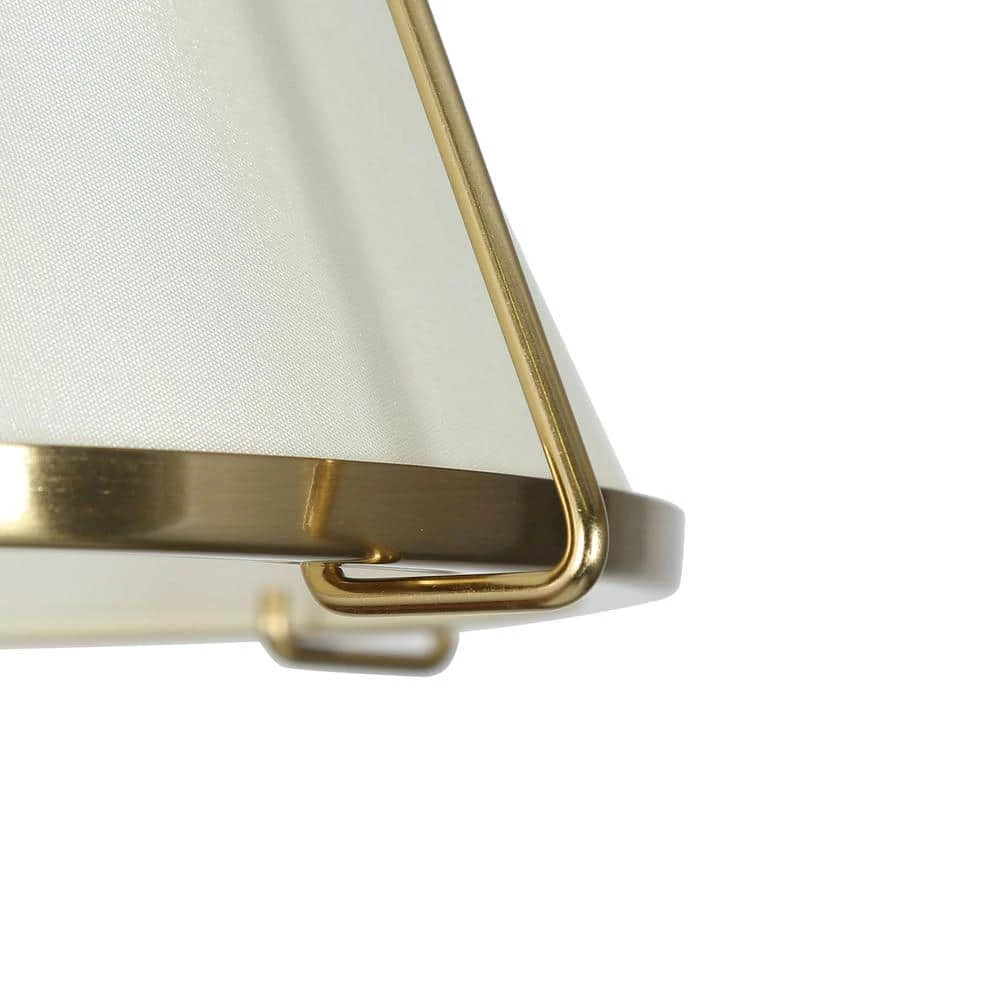 Modern Copper Gold Pendant Light, 1-Light Brass Bowl Island Pendant Light with Fabric Shade by Uolfin - Image 5