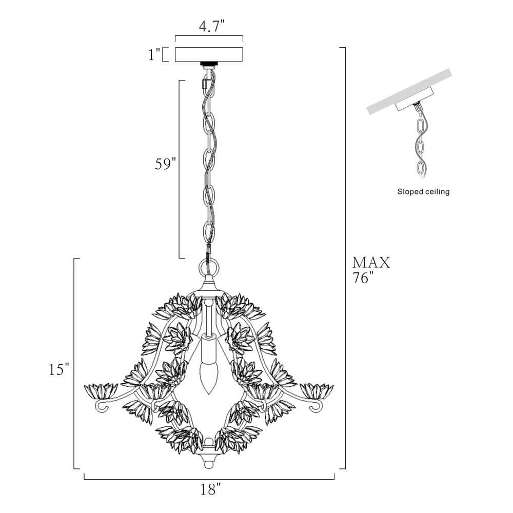 Modern Dining Room Chandelier 3-Light Gold Island Chandelier Light with White Ceramics Flowers by Uolfin - Image 4