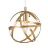 1-Light Gold Globe Island Pendant Light by Uolfin