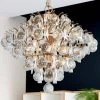 Drops Crystal Chandelier, 3-Light Modern Farmhouse Gold Kitchen Chandelier Pendant Light for Dining Living Room by Uolfin