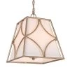 Farmhouse Gold Pendant Light, 4-Light Modern Gold Kitchen Island Chandelier with Fabric Shade by Uolfin