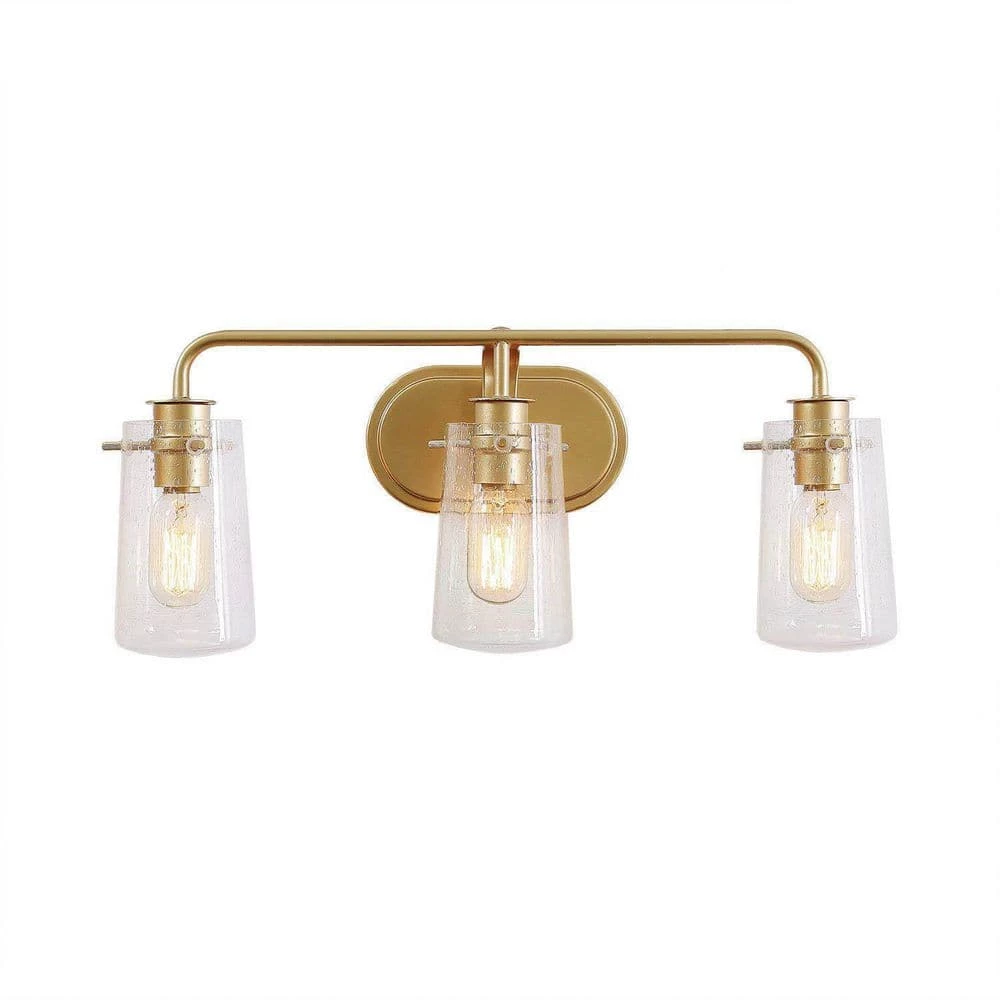 22.5 in. 3-Light Gold Bathroom Vanity Light by Uolfin