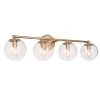 29.5 in. 4-Light Gold Vanity Light with Clear Glass Shades by Uolfin
