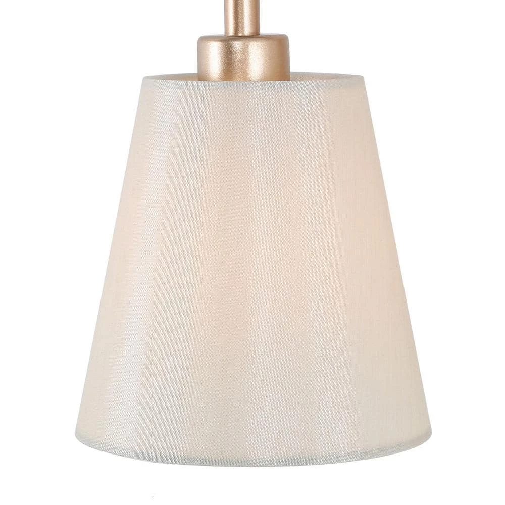 Modern Farmhouse Bathroom Wall Light, 23.5 in. 3-Light Gold Bell Vanity Light with Fabric Shades by Uolfin - Image 5
