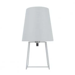 13 in. Grey Metal Accent Table Lamp with Empire Shaped Lamp Shade in Grey by ASPEN Creative CORPORATION:Aspen Creative Corporation
