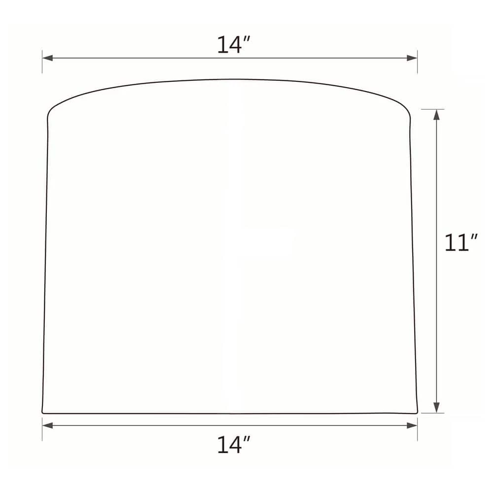 14 in. x 11 in. Grey and Black and Striped Pattern Hardback Drum/Cylinder Lamp Shade by ASPEN Creative CORPORATION:Aspen Creative Corporation - Image 4