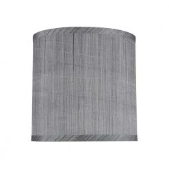 8 in. x 8 in. Grey and Black and Striped Pattern Hardback Drum/Cylinder Lamp Shade by ASPEN Creative CORPORATION:Aspen Creative Corporation