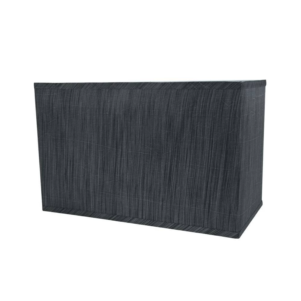 16 in. x 10 in. Grey and Black and Striped Pattern Hardback Rectangular Lamp Shade by ASPEN Creative CORPORATION:Aspen Creative Corporation - Image 3