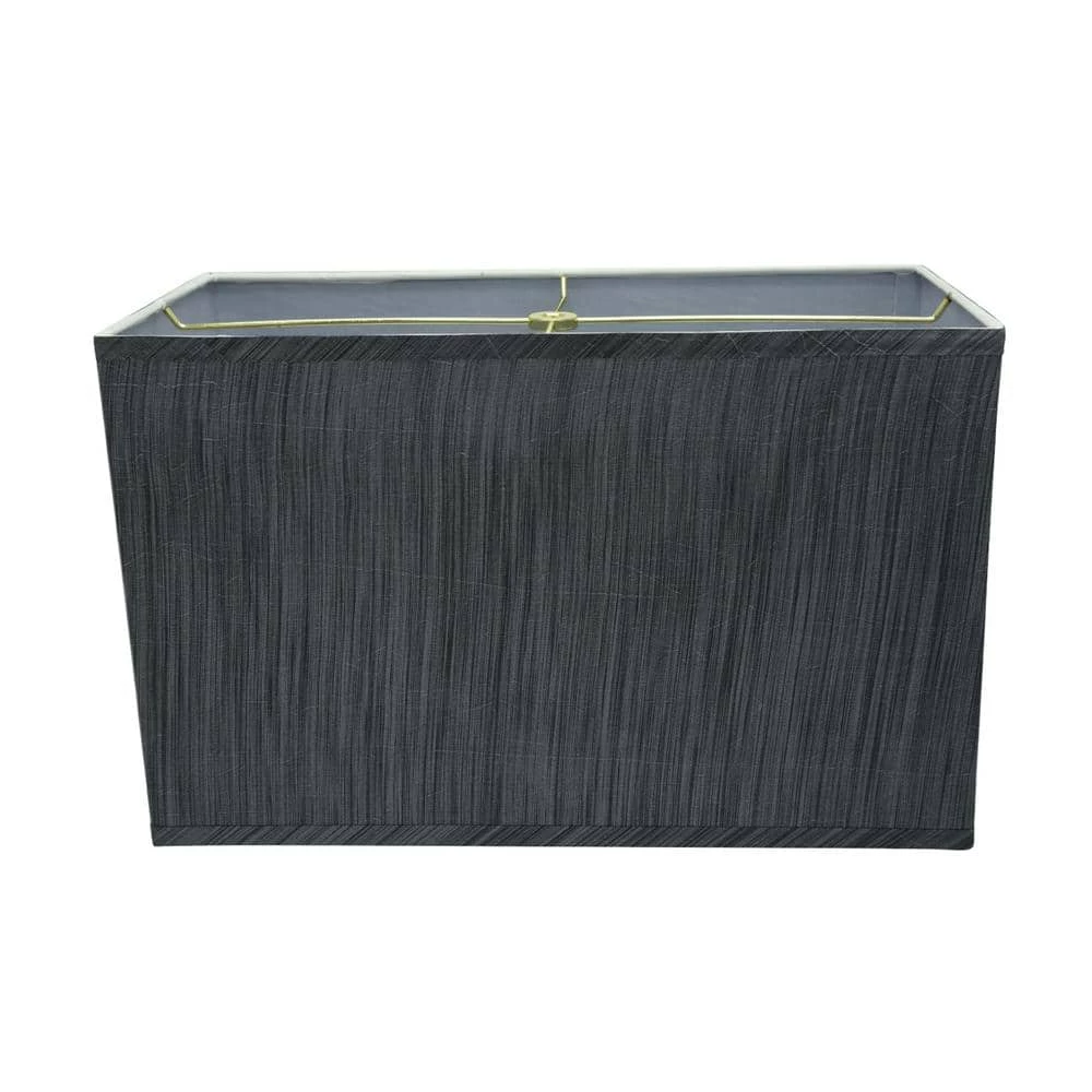 16 in. x 10 in. Grey and Black and Striped Pattern Hardback Rectangular Lamp Shade by ASPEN Creative CORPORATION:Aspen Creative Corporation
