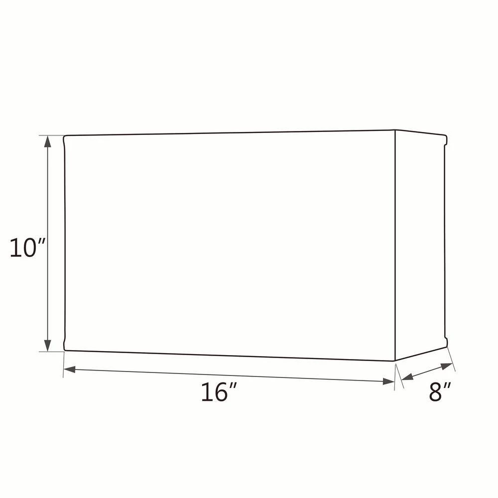 16 in. x 10 in. Grey and Black and Striped Pattern Hardback Rectangular Lamp Shade by ASPEN Creative CORPORATION:Aspen Creative Corporation - Image 6