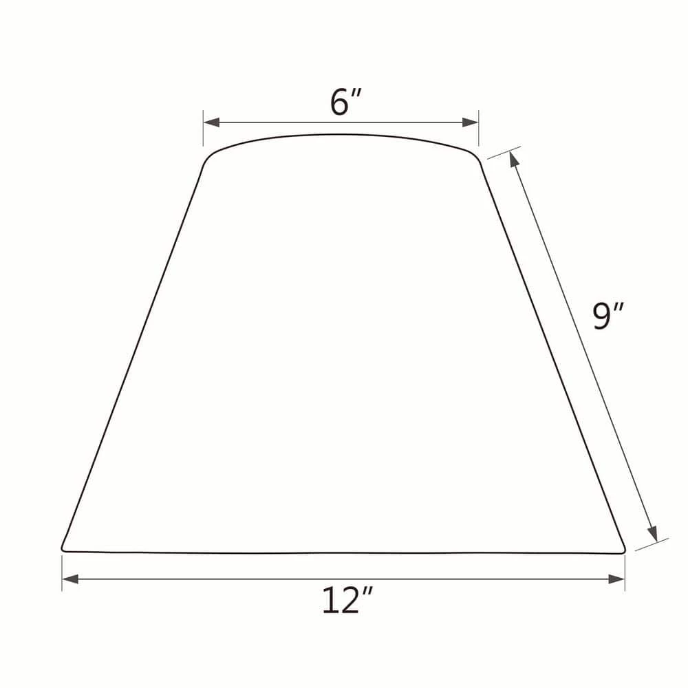 12 in. x 9 in. Ivory Hardback Empire Lamp Shade by ASPEN Creative CORPORATION:Aspen Creative Corporation - Image 4