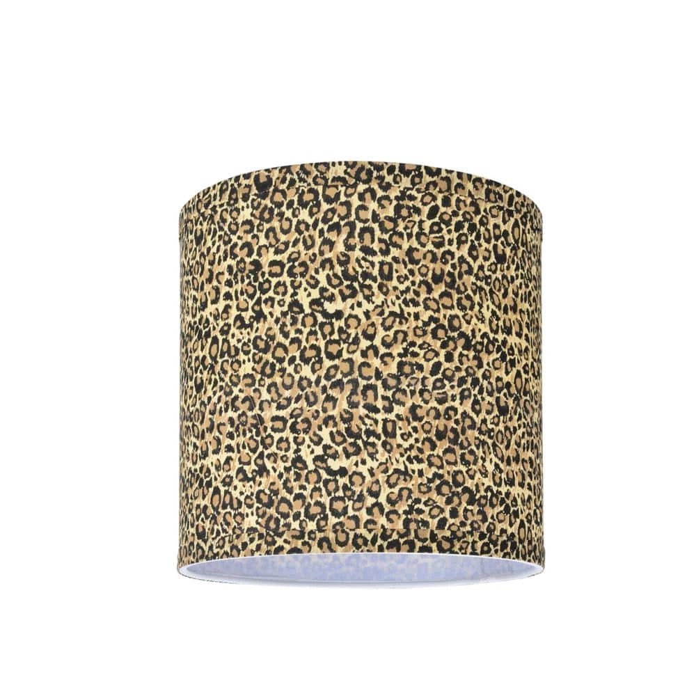 8 in. x 8 in. Leopard Hardback Drum/Cylinder Lamp Shade by ASPEN Creative CORPORATION:Aspen Creative Corporation - Image 2