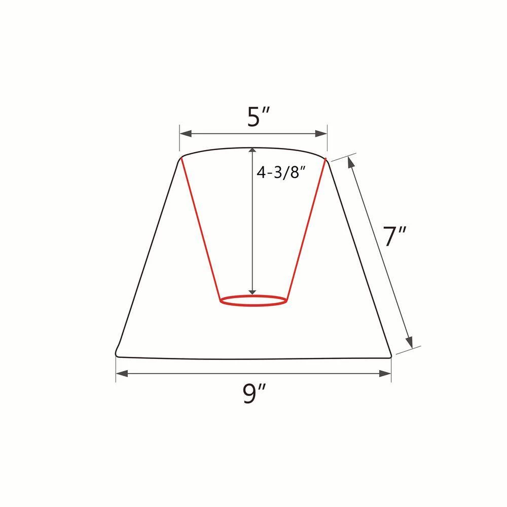 9 in. x 7 in. Lime Green Hardback Empire Lamp Shade by ASPEN Creative CORPORATION:Aspen Creative Corporation - Image 6