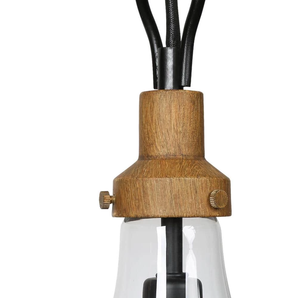 Farmhouse Black Dining Room Chandelier, Maya 3-Light Modern Kitchen Island Pendant Hanging Light with Teardrop Shades by Uolfin - Image 8