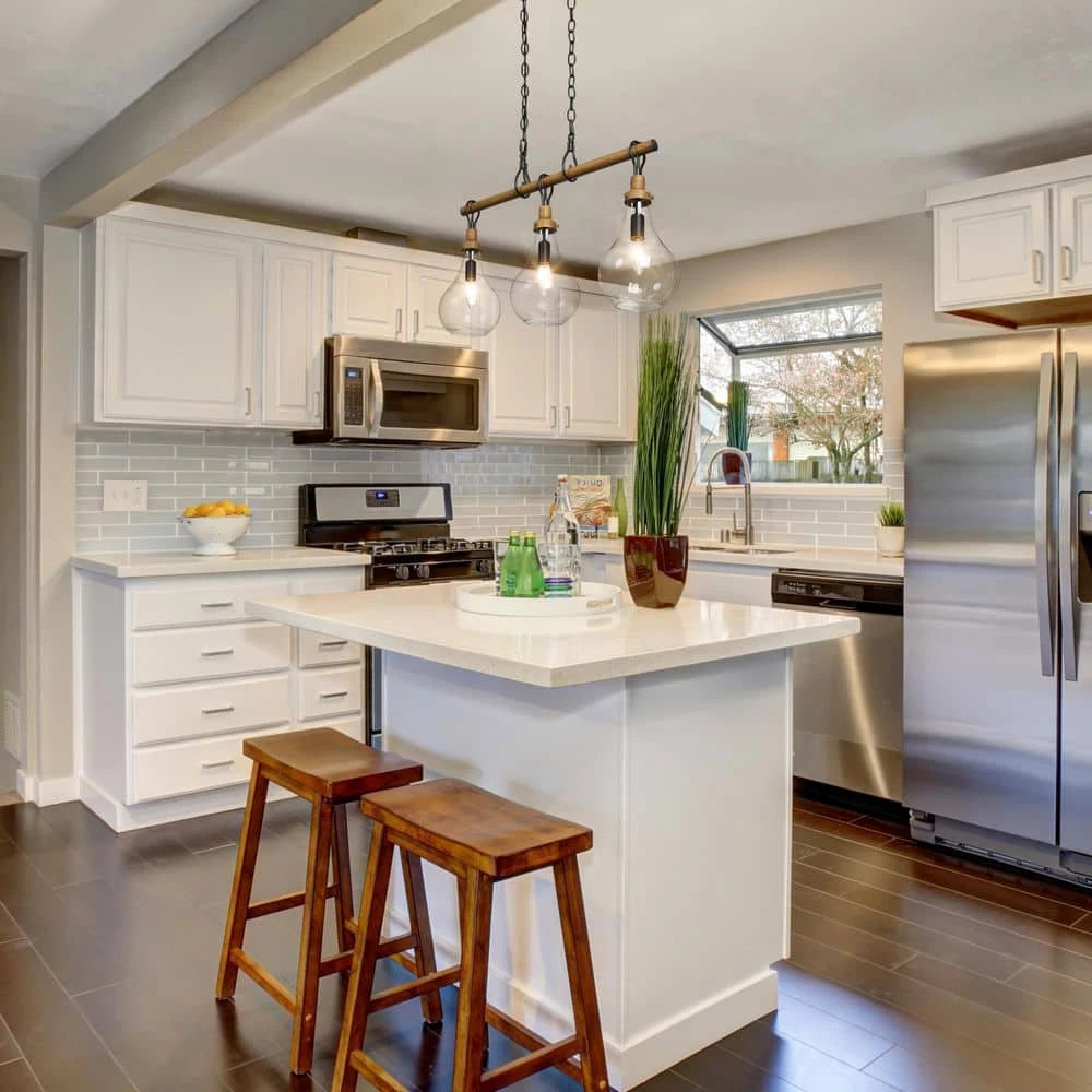 Farmhouse Black Dining Room Chandelier, Maya 3-Light Modern Kitchen Island Pendant Hanging Light with Teardrop Shades by Uolfin - Image 6