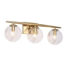 22 in. 3-Light Modern Gold Wall Sconce by Uolfin