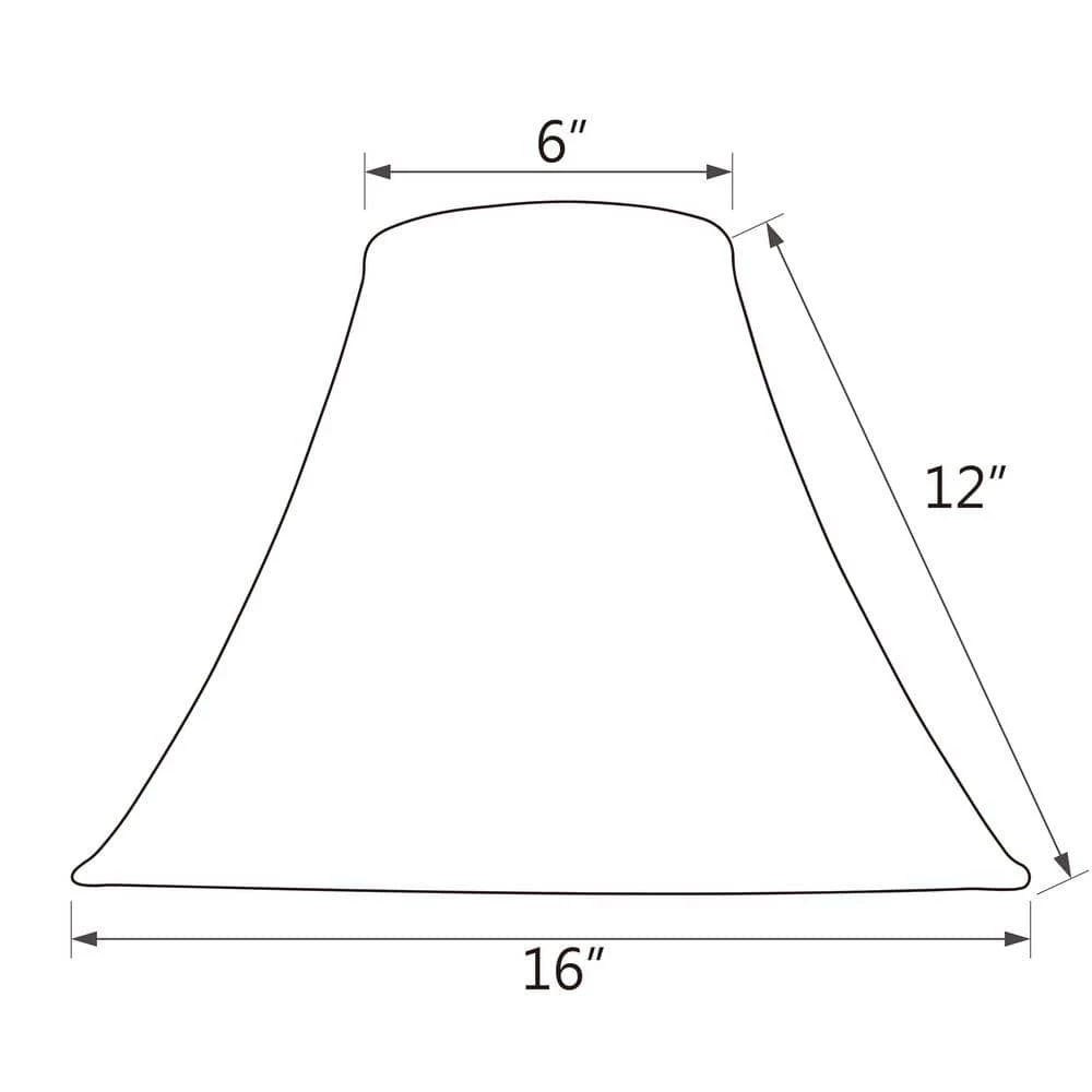 16 in. x 12 in. Off White Bell Lamp Shade by ASPEN Creative CORPORATION:Aspen Creative Corporation - Image 4