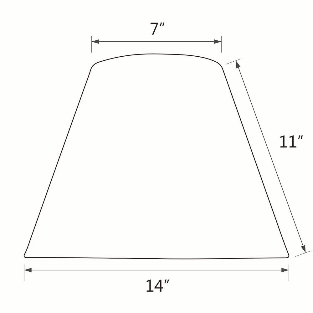 14 in. x 11 in. Off White and Printed Design Hardback Empire Lamp Shade by ASPEN Creative CORPORATION:Aspen Creative Corporation - Image 4