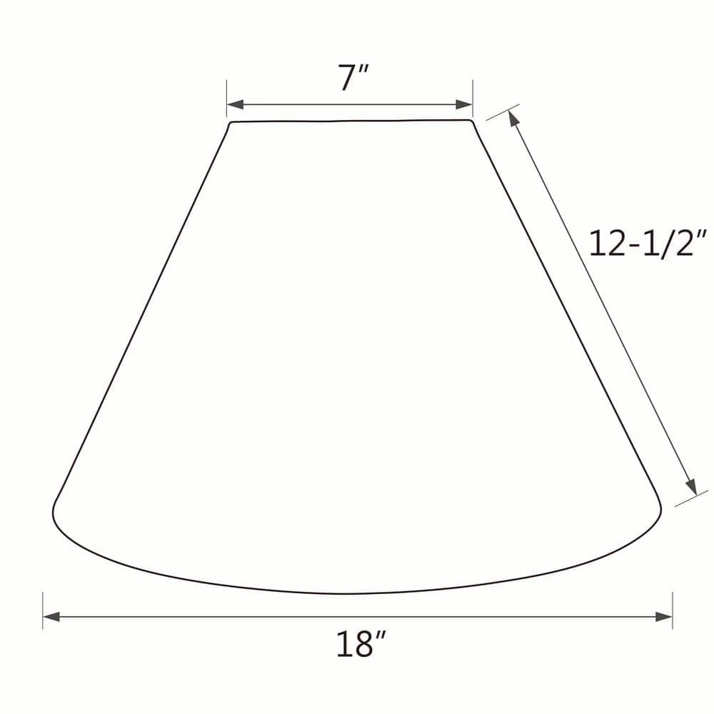 18 in. x 12.5 in. Off White Hardback Empire Lamp Shade by ASPEN Creative CORPORATION:Aspen Creative Corporation - Image 5