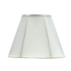 14 in. x 11 in. Off White and Vertical Piping Hexagon Bell Lamp Shade by ASPEN Creative CORPORATION:Aspen Creative Corporation