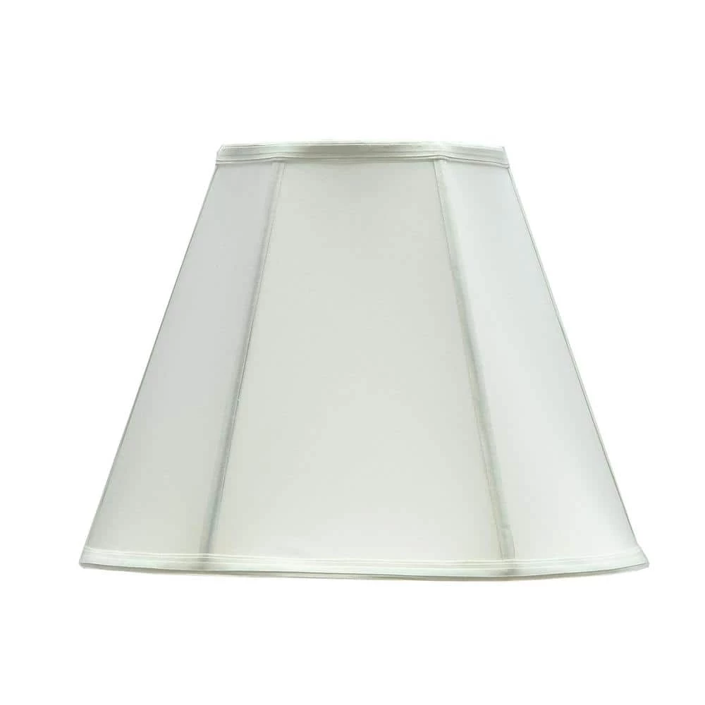 14 in. x 11 in. Off White and Vertical Piping Hexagon Bell Lamp Shade by ASPEN Creative CORPORATION:Aspen Creative Corporation