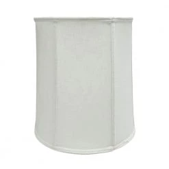 14 in. x 15 in. Off White and Vertical Piping Drum/Cylinder Lamp Shade by ASPEN Creative CORPORATION:Aspen Creative Corporation