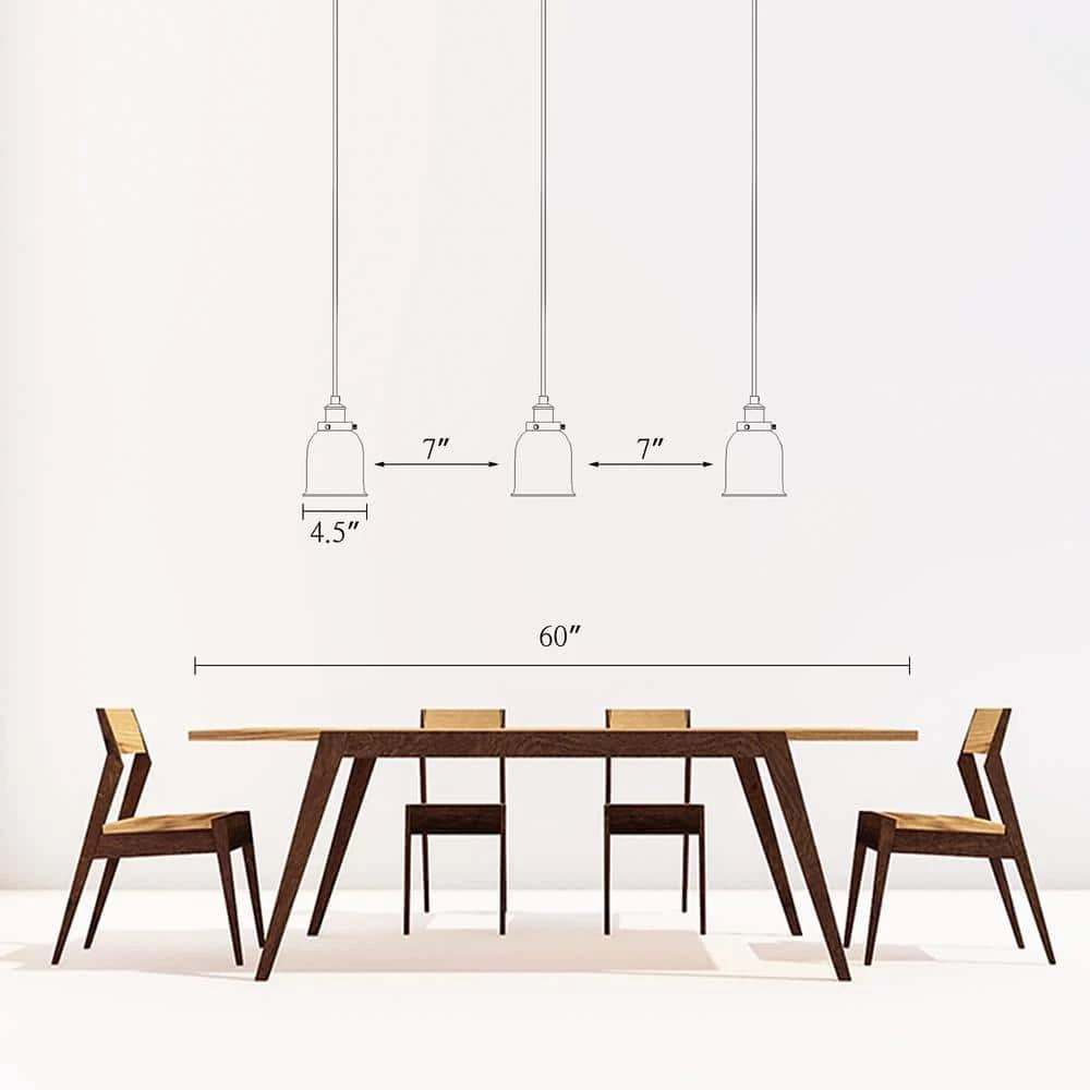 Farmhouse Black Kitchen Pendant Light, Maya 1-Light Modern Industrial Bronze Pendant Light with Caged Seeded Glass Shade by Uolfin - Image 9