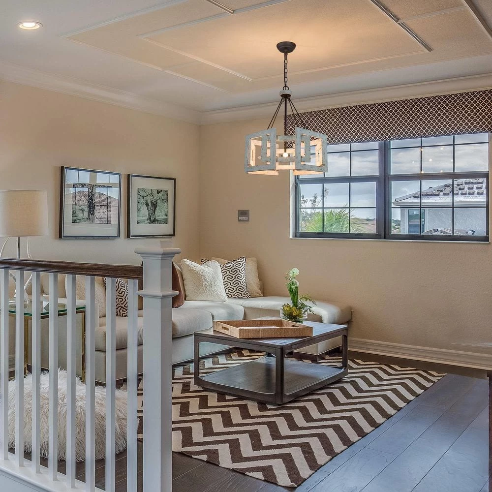 Antique Farmhouse White Chandelier, 4-Light Rustic Bronze Lantern Wood Cage Chandelier by Uolfin - Image 4