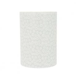 8 in. x 11 in. White with Floral Design Drum/Cylinder Lamp Shade by ASPEN Creative CORPORATION:Aspen Creative Corporation