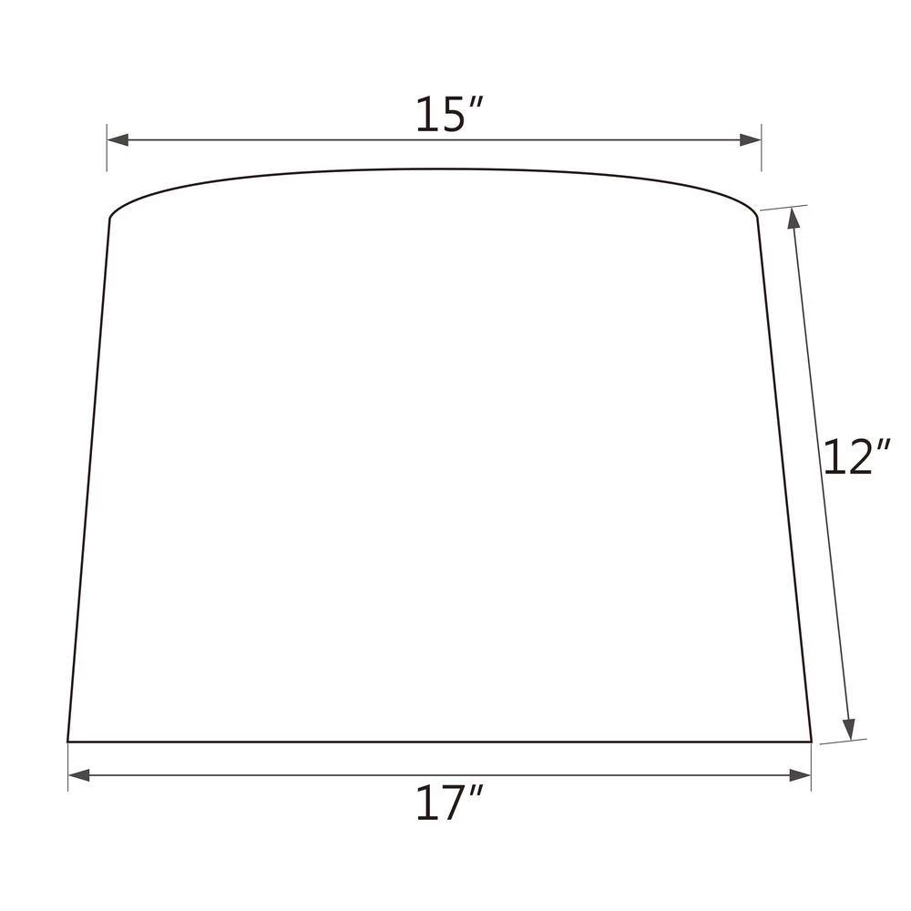 17 in. x 12 in. White Hardback Empire Lamp Shade by ASPEN Creative CORPORATION:Aspen Creative Corporation - Image 4