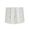 12 in. x 14 in. White with Silver Circle Pattern Hardback Empire Lamp Shade by ASPEN Creative CORPORATION:Aspen Creative Corporation