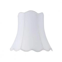 16 in. x 15 in. White Scallop Bell Lamp Shade by ASPEN Creative CORPORATION:Aspen Creative Corporation